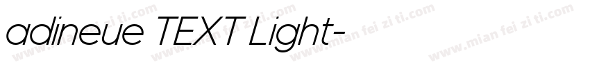 adineue TEXT Light字体转换